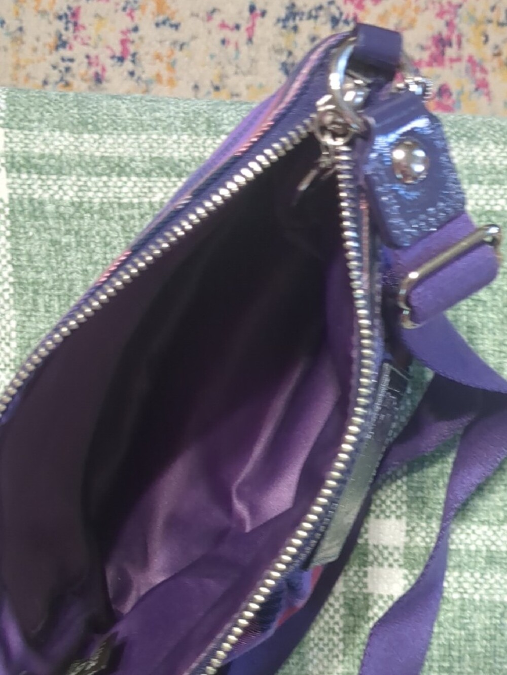 Coach Poppy Tartan Plaid Crossbody Bag Purple Pink Graffiti Archive Y2K๐ - Picture 8 of 9